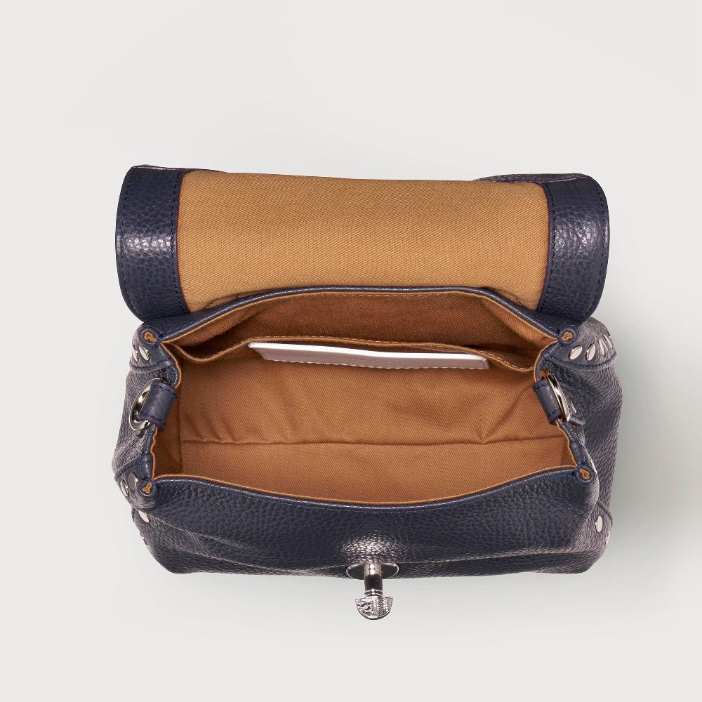 Zanellato BORSA POSTINA® BABY IN PELLE MARTELLATA DARK NAVY | Zanellato Promozione Limitata