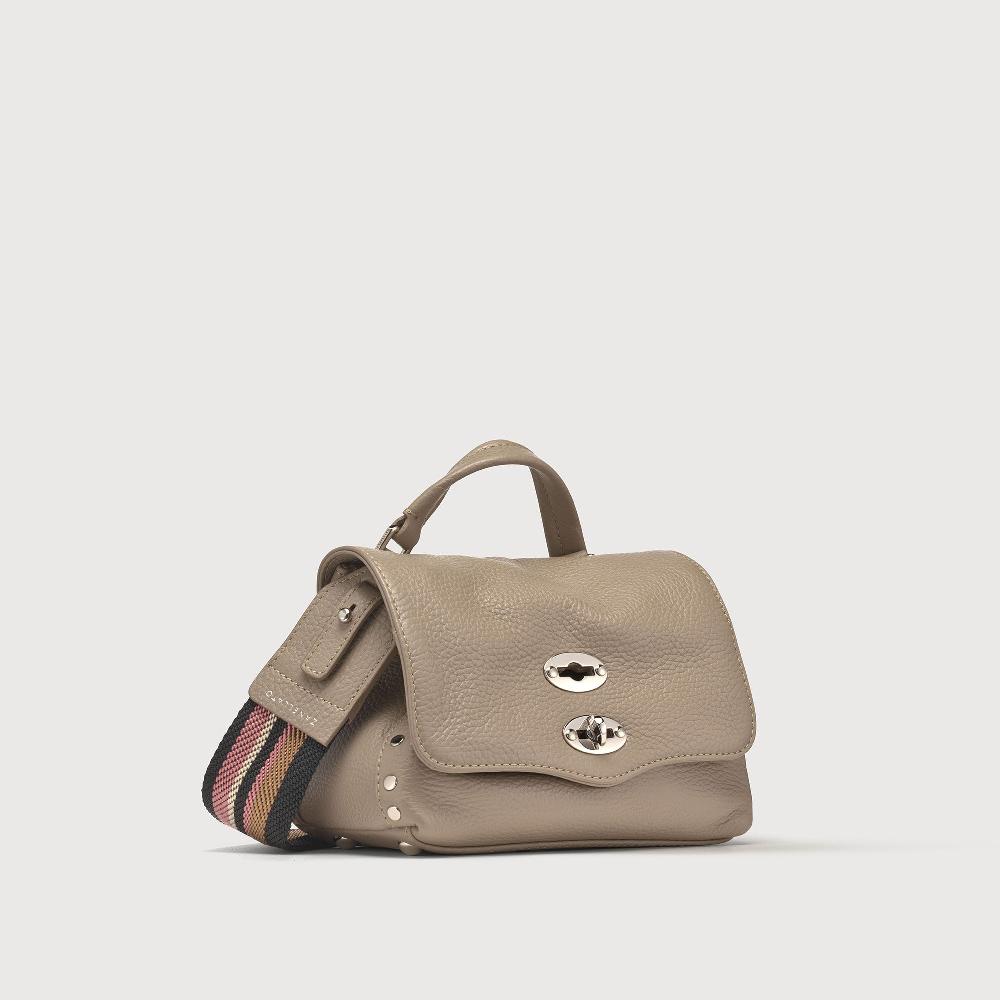Zanellato BORSA POSTINA® BABY IN PELLE MARTELLATA GREY CRETA | Zanellato Sottocosto