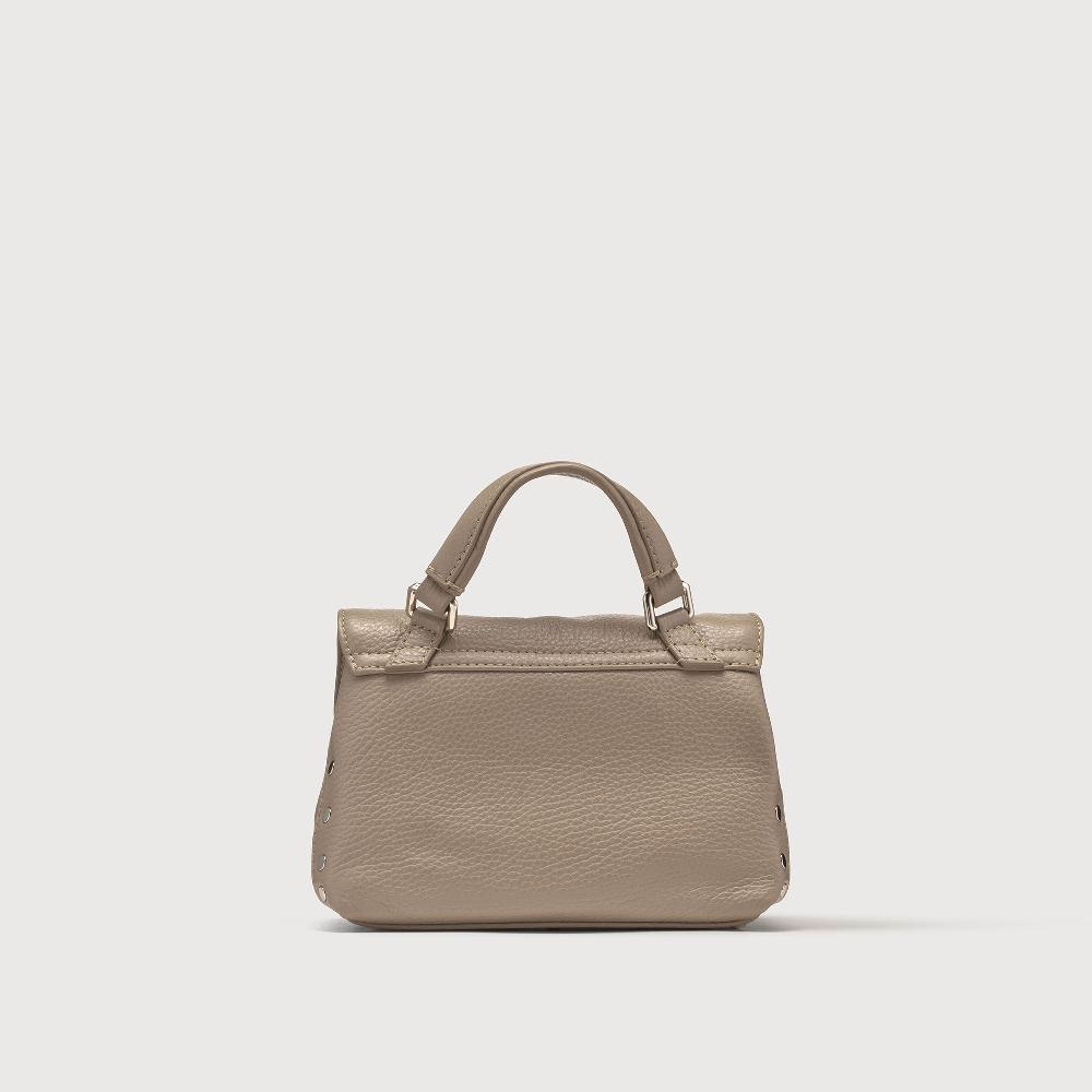 Zanellato BORSA POSTINA® BABY IN PELLE MARTELLATA GREY CRETA | Zanellato Sottocosto