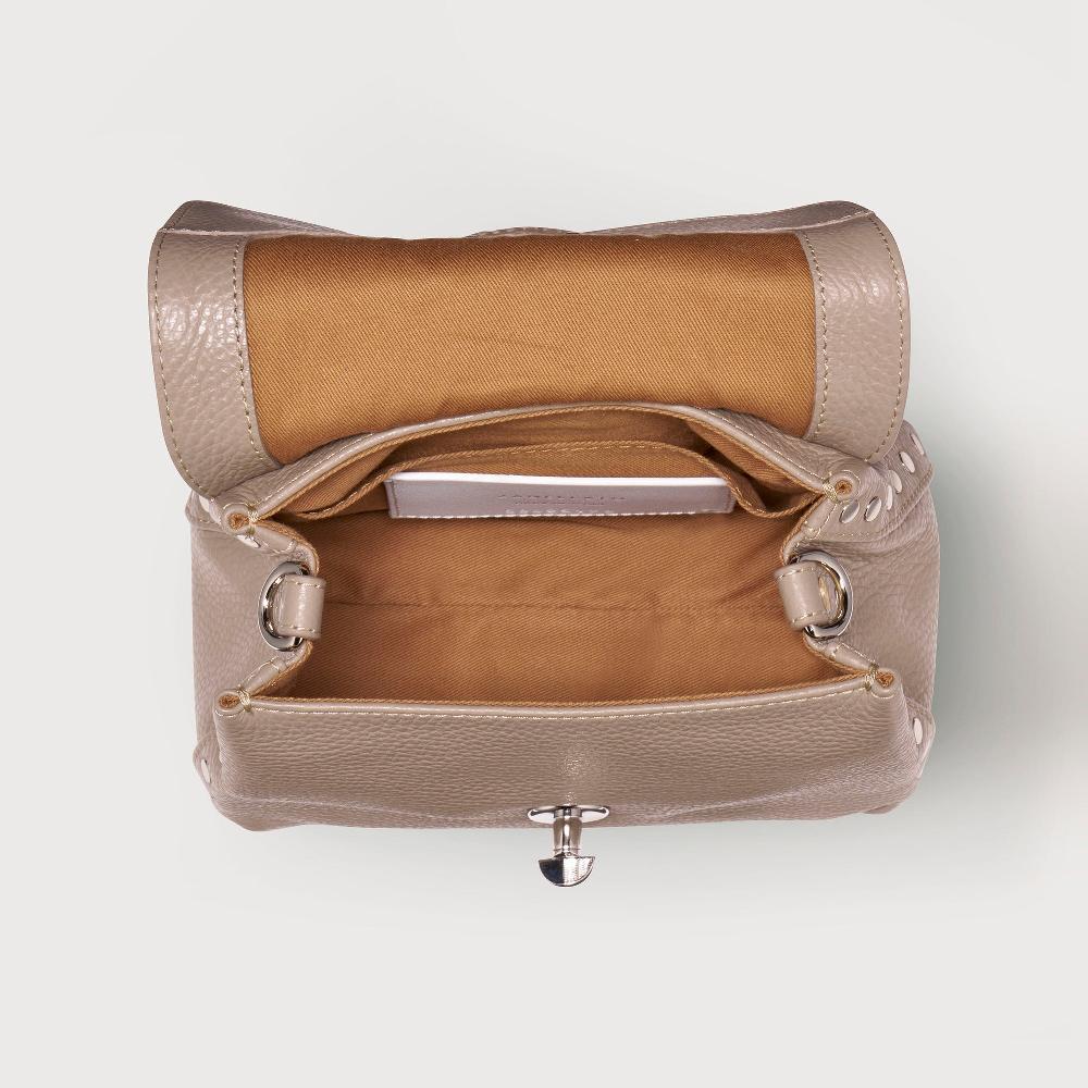Zanellato BORSA POSTINA® BABY IN PELLE MARTELLATA GREY CRETA | Zanellato Sottocosto