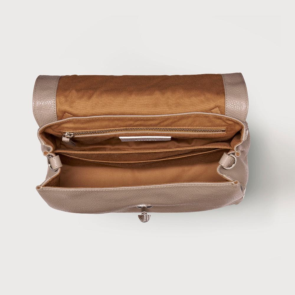 Zanellato BORSA POSTINA® SMALL IN PELLE MARTELLATA GREY CRETA | Zanellato Convenienza