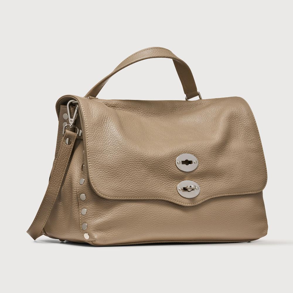 Zanellato BORSA POSTINA® MEDIUM IN PELLE MARTELLATA GREY CRETA | Zanellato Novità