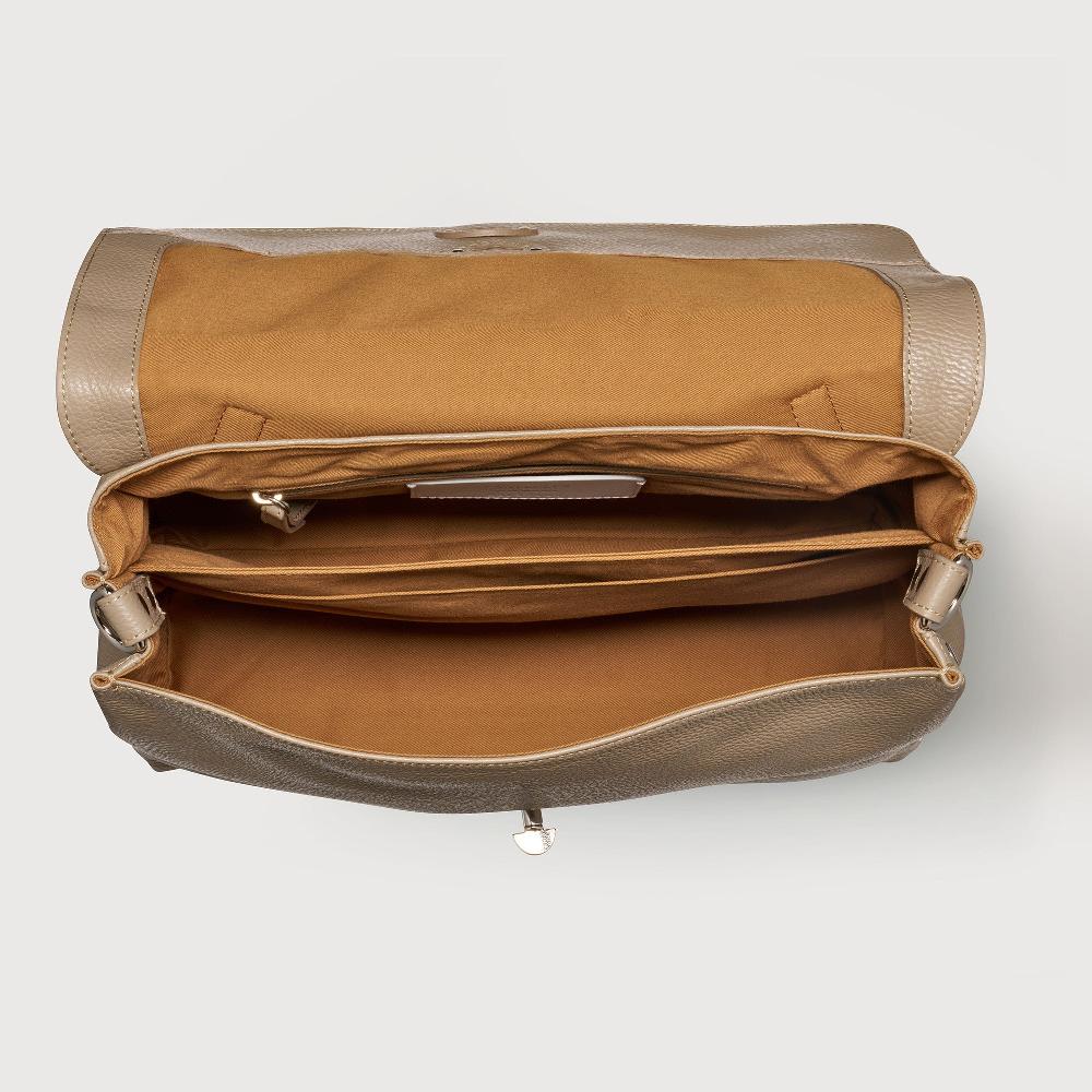 Zanellato BORSA POSTINA® MEDIUM IN PELLE MARTELLATA GREY CRETA | Zanellato Novità