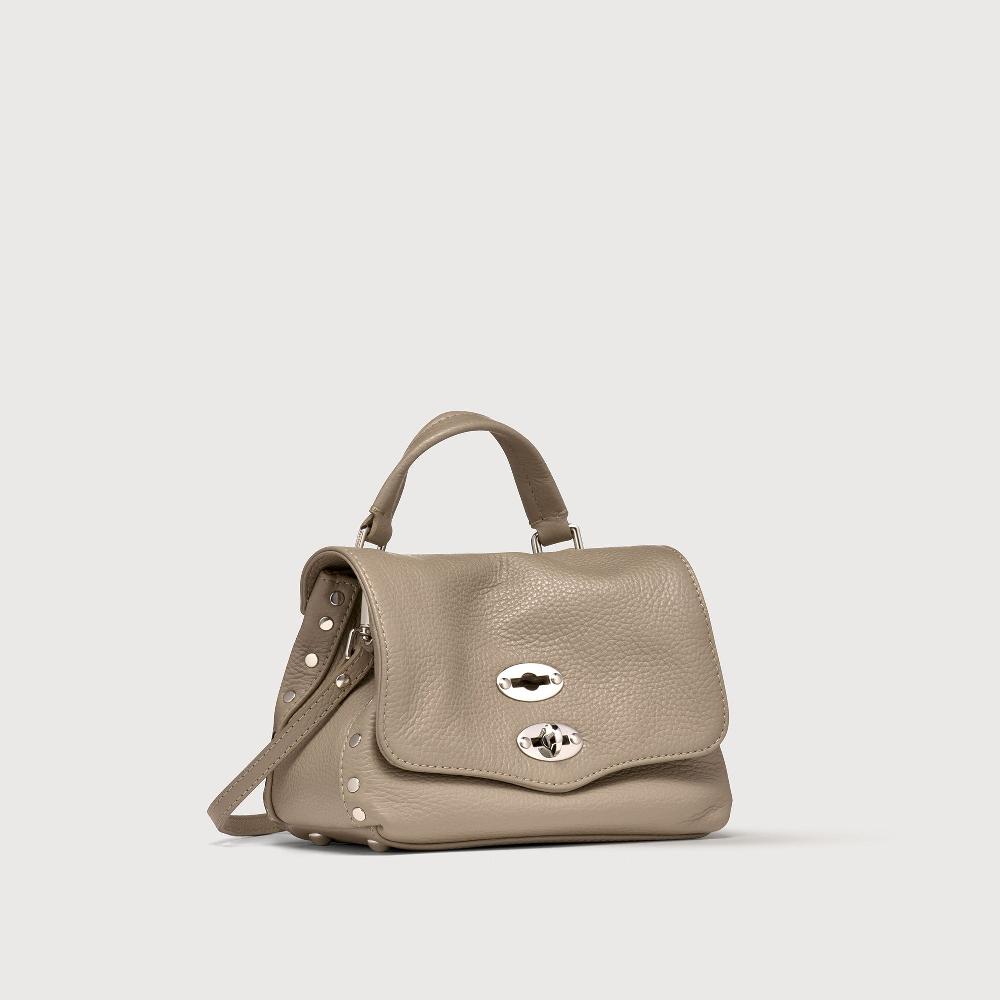 Zanellato BORSA POSTINA® BABY IN PELLE MARTELLATA GREY CRETA | Zanellato Presa