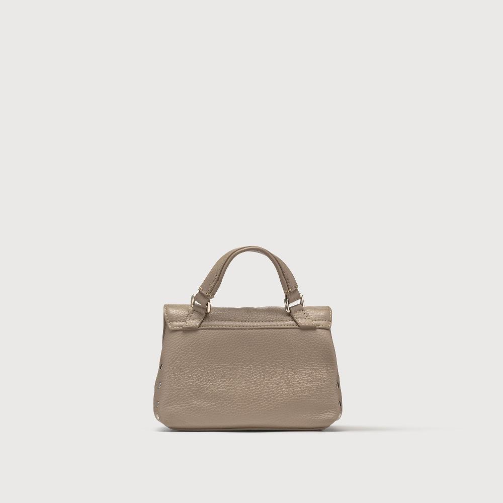 Zanellato BORSA POSTINA® BABY IN PELLE MARTELLATA GREY CRETA | Zanellato Presa
