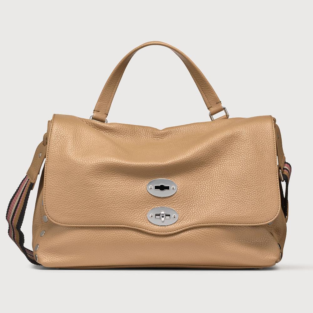 Zanellato BORSA POSTINA® MEDIUM IN PELLE MARTELLATA BROWN CAPPUCCINO | Zanellato Sconto
