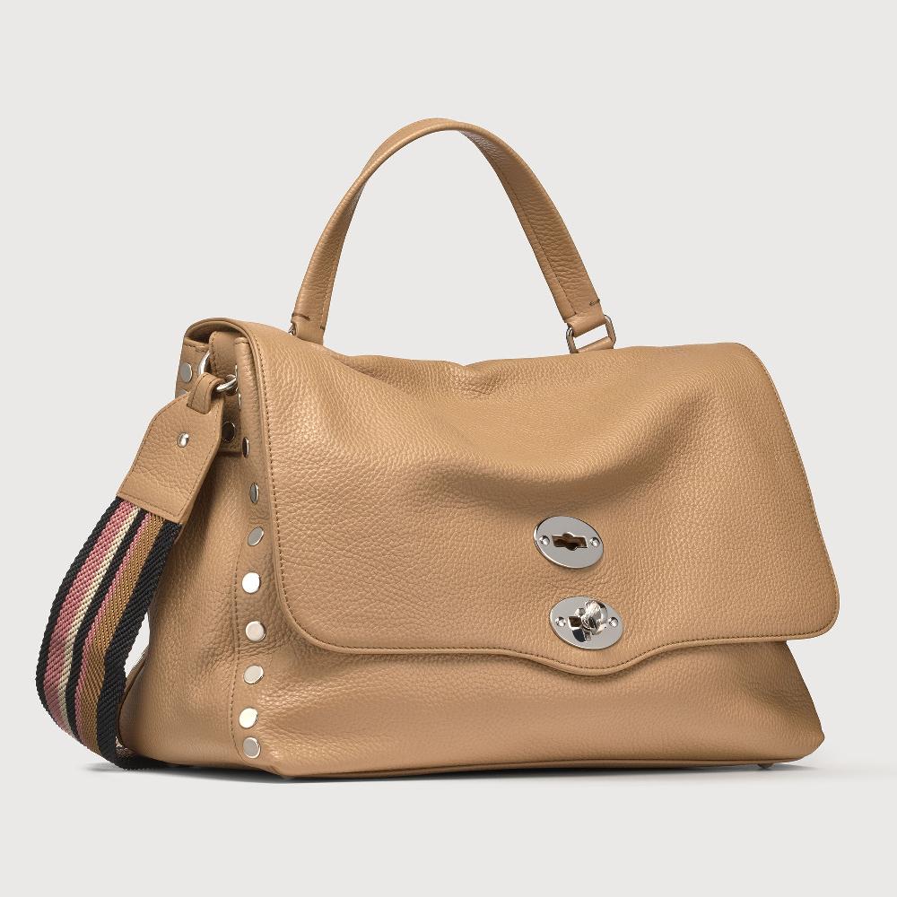 Zanellato BORSA POSTINA® MEDIUM IN PELLE MARTELLATA BROWN CAPPUCCINO | Zanellato Sconto