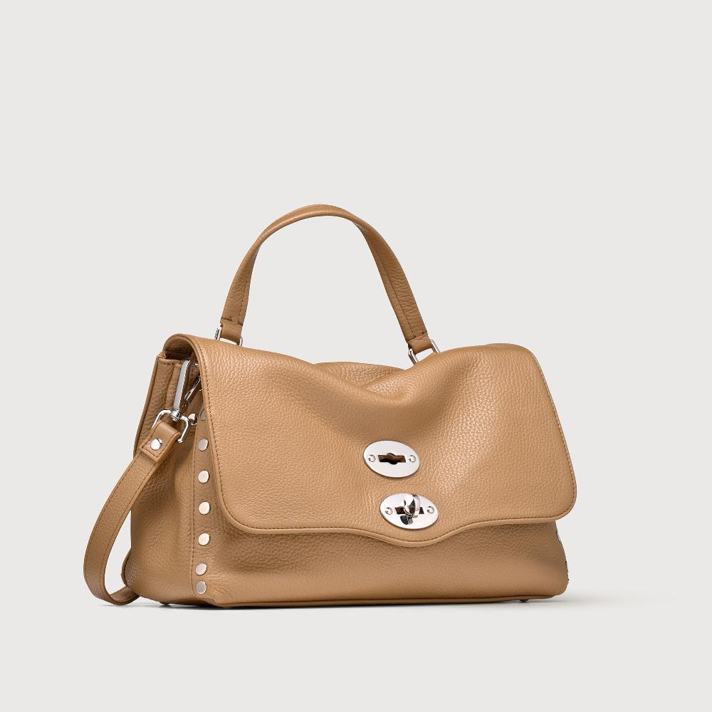 Zanellato BORSA POSTINA® SMALL IN PELLE MARTELLATA BROWN CAPPUCCINO | Zanellato Offerta