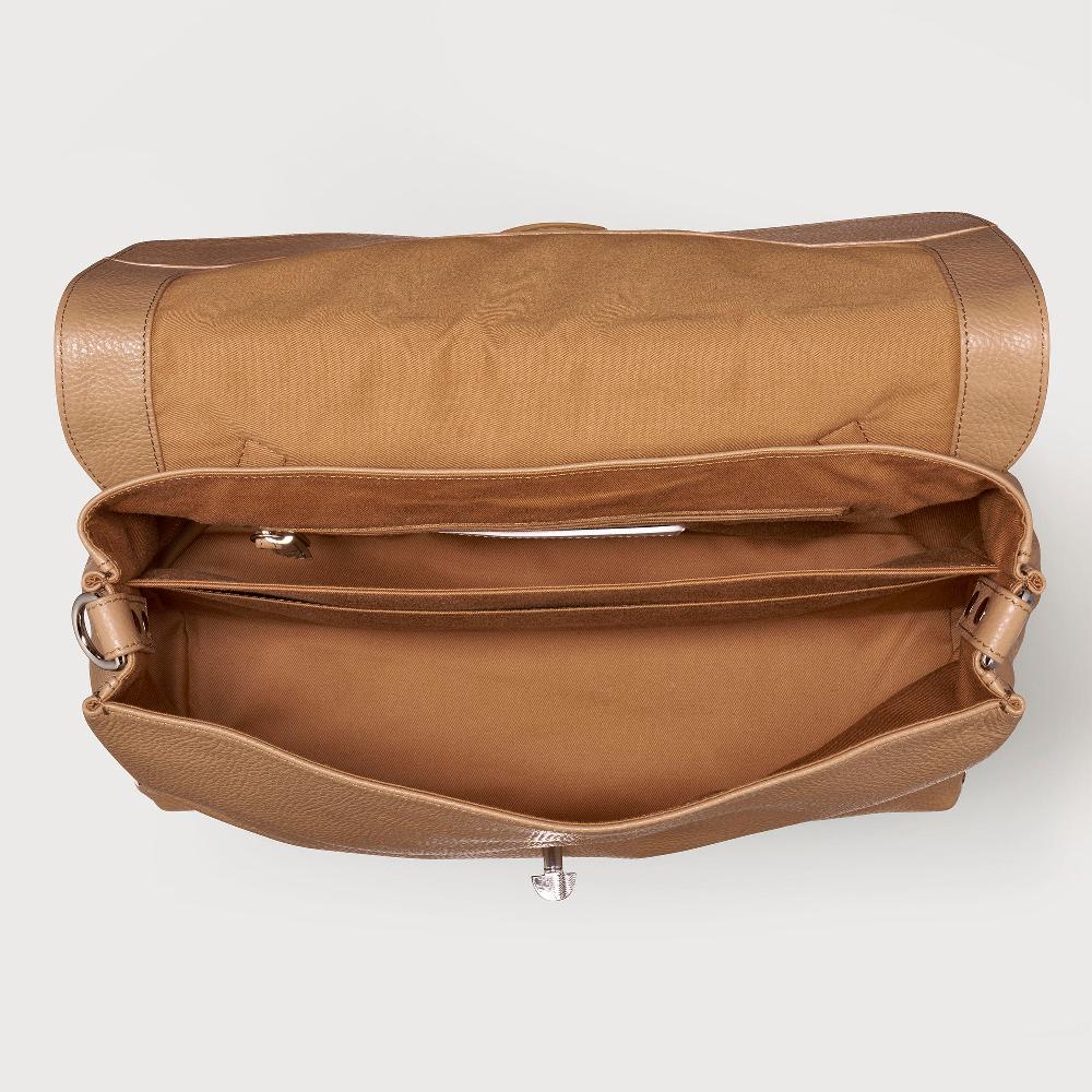 Zanellato BORSA POSTINA® MEDIUM IN PELLE MARTELLATA BROWN CAPPUCCINO | Zanellato Economico