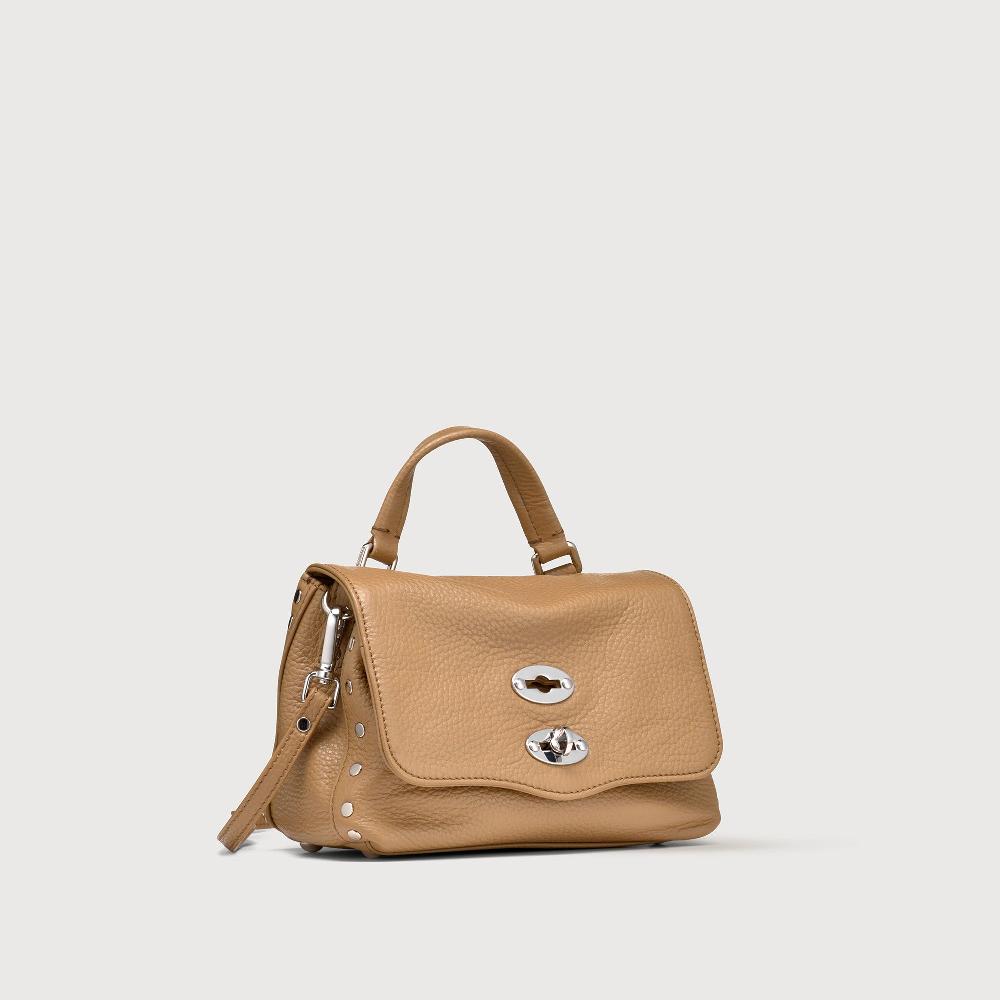 Zanellato BORSA POSTINA® BABY IN PELLE MARTELLATA BROWN CAPPUCCINO | Zanellato Online