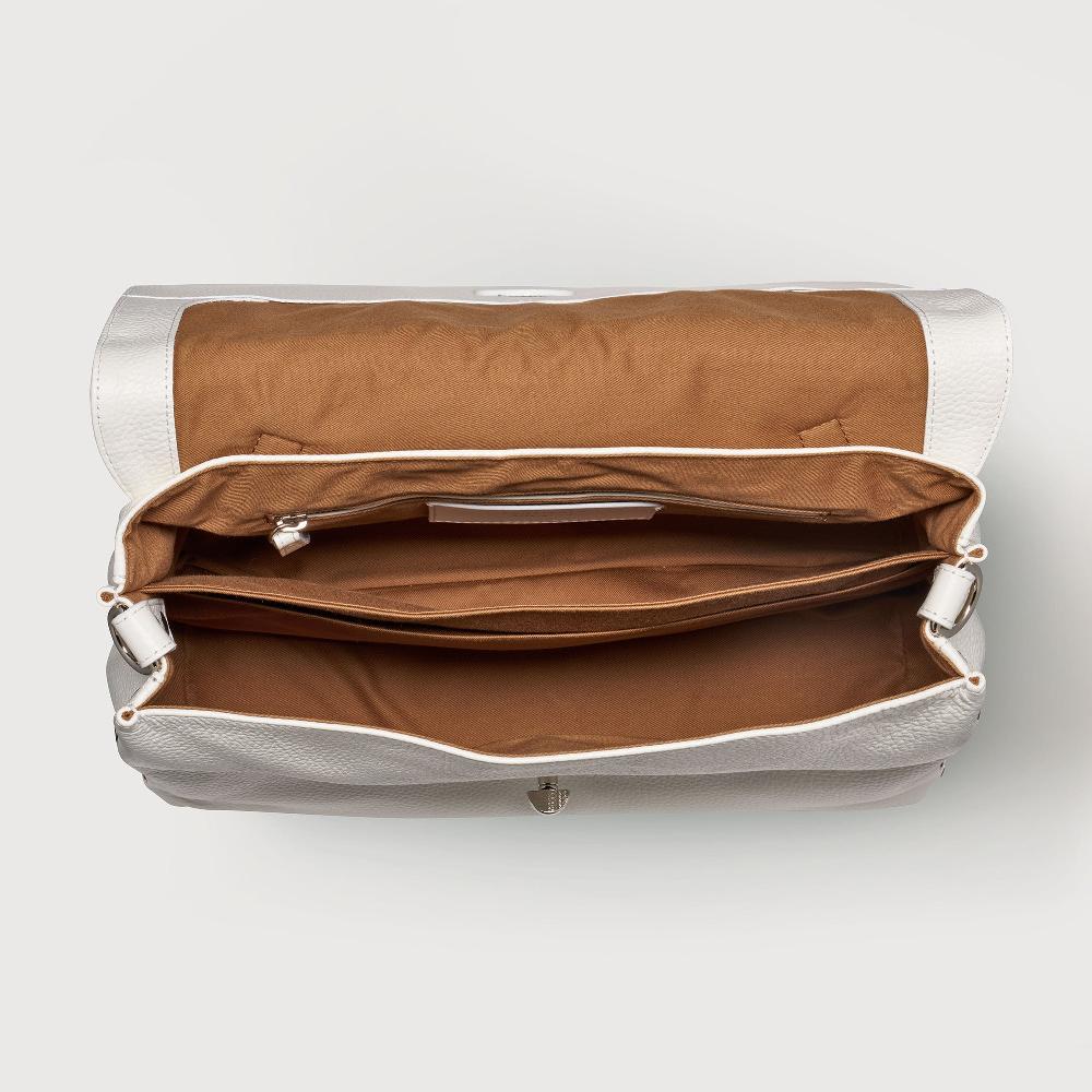 Zanellato BORSA POSTINA® MEDIUM IN PELLE MARTELLATA BIANCO LATTE | Zanellato Offerte