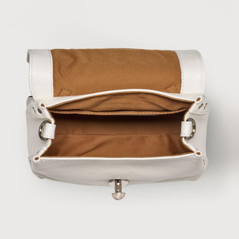 Zanellato BORSA POSTINA® BABY IN PELLE MARTELLATA BIANCO LATTE | Zanellato Hotsell