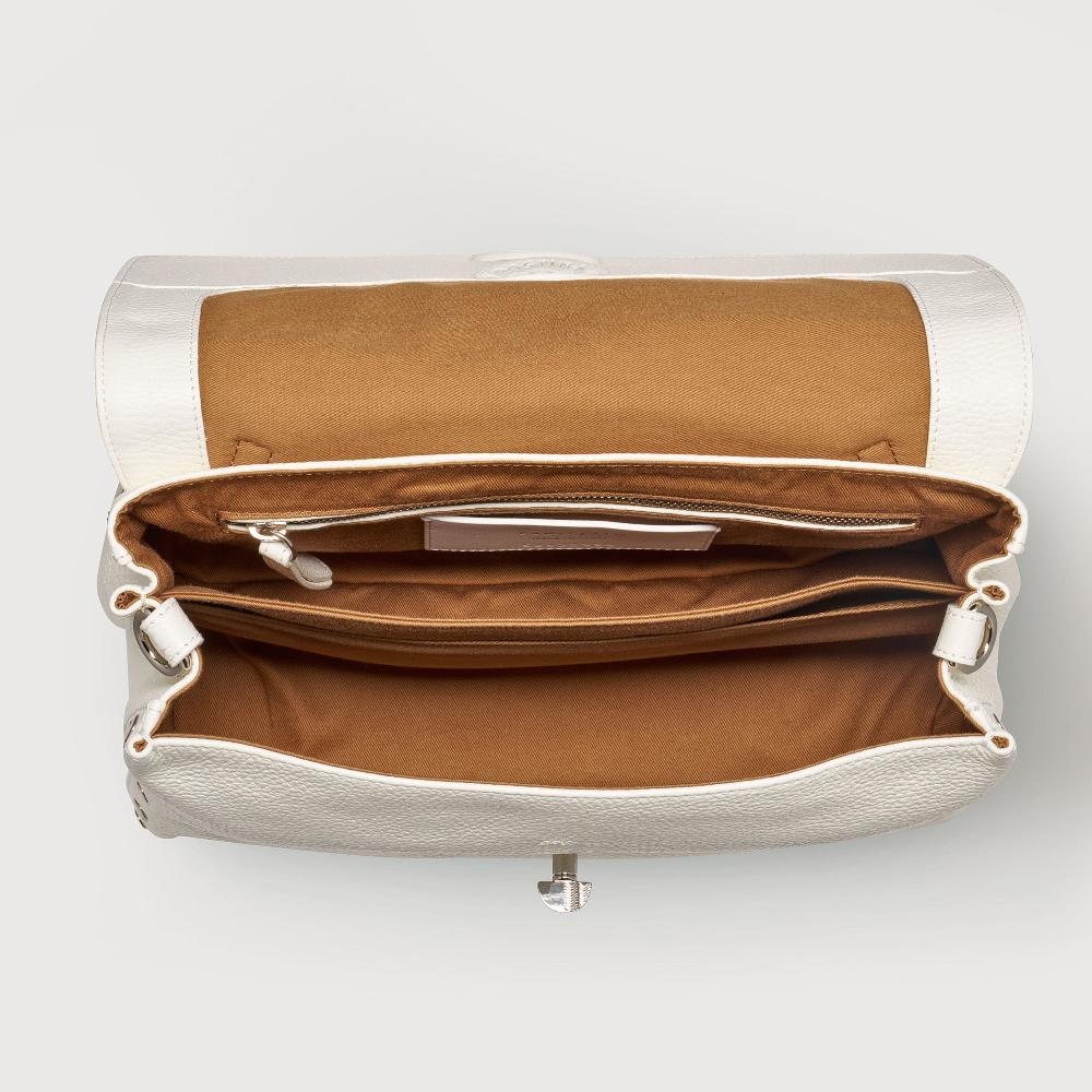Zanellato BORSA POSTINA® SMALL IN PELLE MARTELLATA BIANCO LATTE | Zanellato Vendita Calda