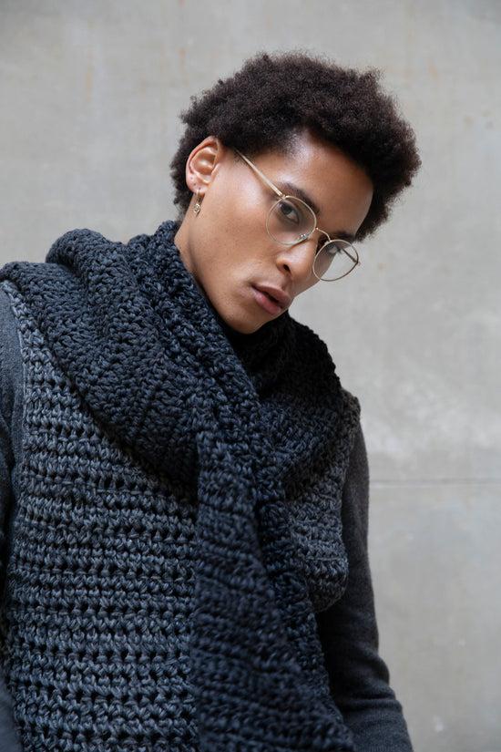 ﻿Zerobarracento Hand-knitted wool scarf Vendite Flash