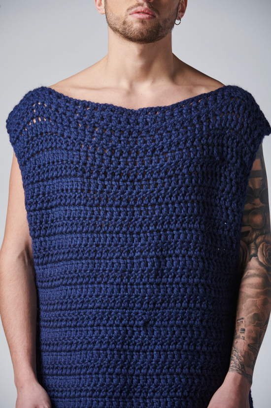 ﻿Zerobarracento TIISHATSU hand knitted t-shirt Nuovo