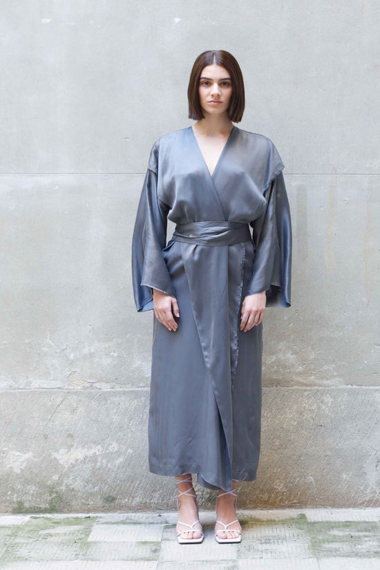 ﻿Zerobarracento Bemberg Kimono Wrap Dress Promozione