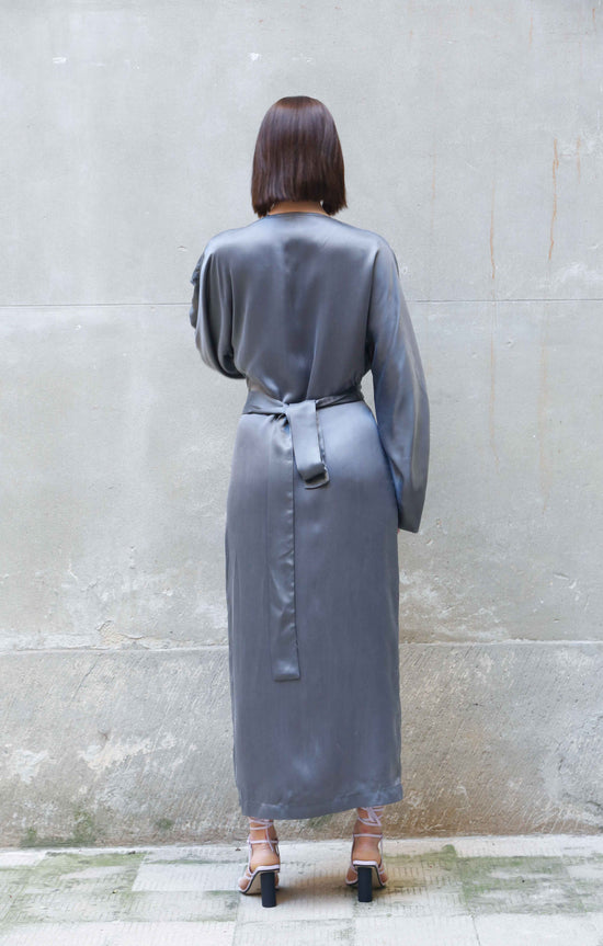 ﻿Zerobarracento Bemberg Kimono Wrap Dress Promozione