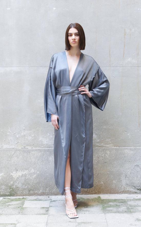 ﻿Zerobarracento Bemberg Kimono Wrap Dress Promozione