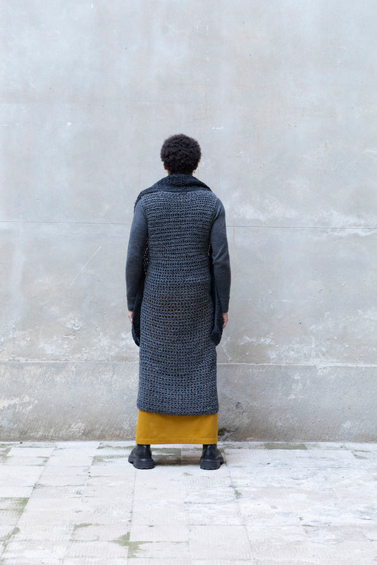 ﻿Zerobarracento Hand-Knit Maxi Wool Dress Soddisfazione Garantita