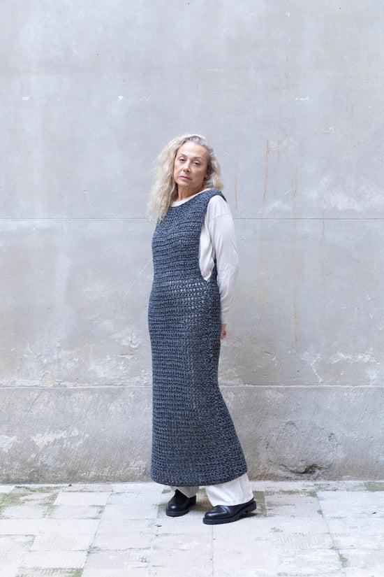 ﻿Zerobarracento Hand-Knit Maxi Wool Dress Soddisfazione Garantita