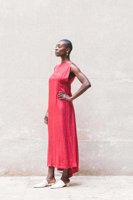 ﻿Zerobarracento HOUMI DRESS 100% BEMBERG Cyclamen/Powder Pink Qualità Garantita