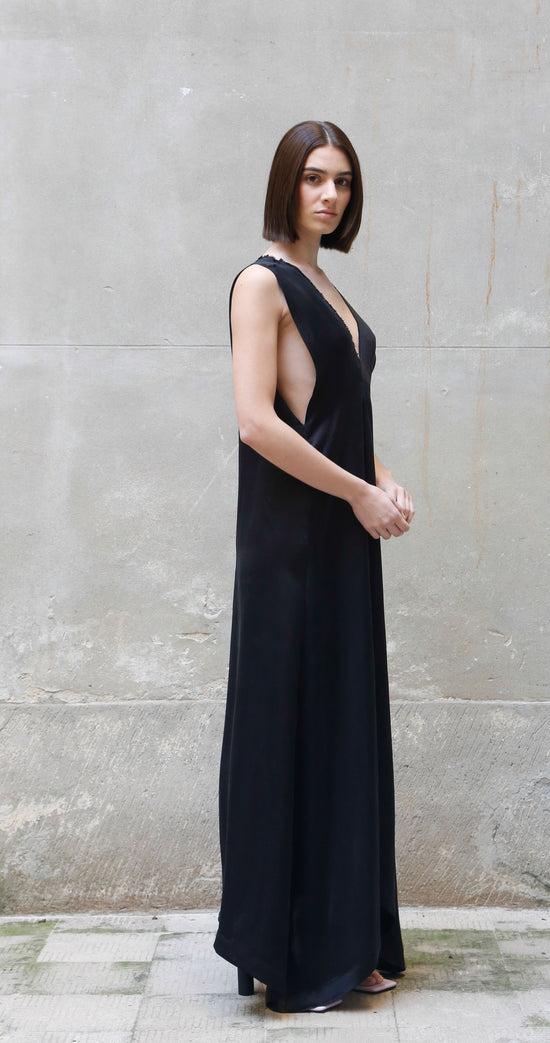 ﻿Zerobarracento Sleeveless Bemberg Maxi Dress Esporta salva