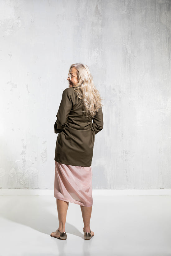 ﻿Zerobarracento TSUKESAGE BLAZER - Lilac Gray/Olive Novità