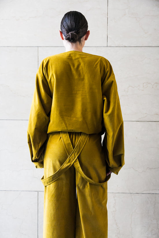 ﻿Zerobarracento Elasticated waist wide pants with braces In Saldo