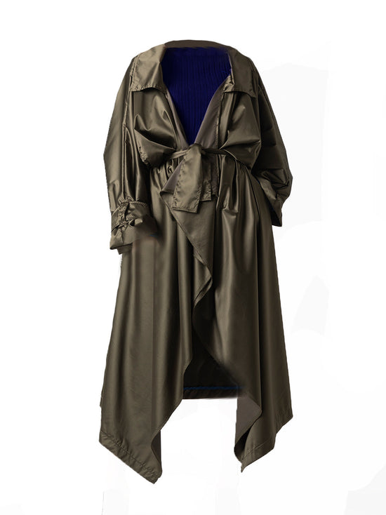 ﻿Zerobarracento ANDREA Newlife Trench - Olive/Black Spedizione Gratuita
