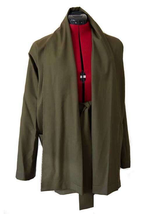 ﻿Zerobarracento TSUKESAGE BLAZER - Lilac Gray/Olive Presa