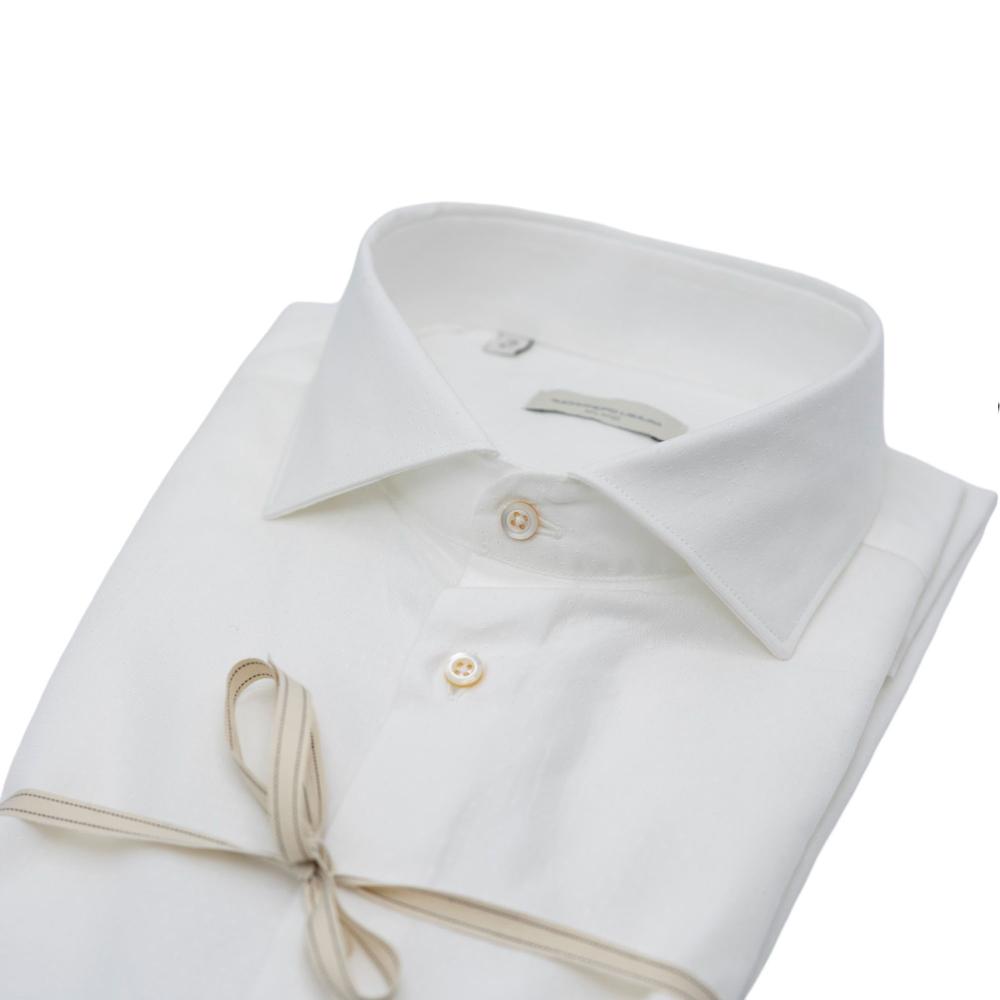 Alessandro Lamura Camicia Microfantasia Bianco Presa