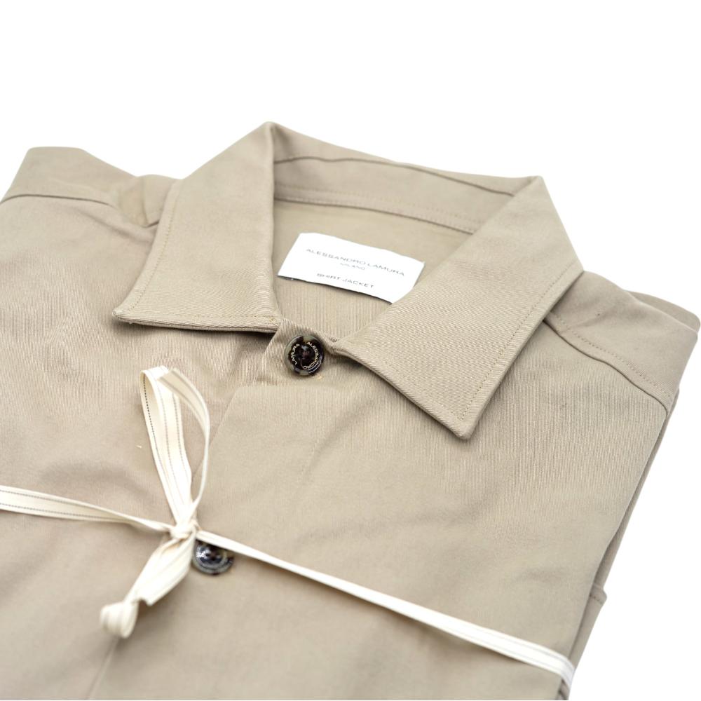 Alessandro Lamura Camicia Overshirt Beige Tinta Unita Saldi Di Fabbrica