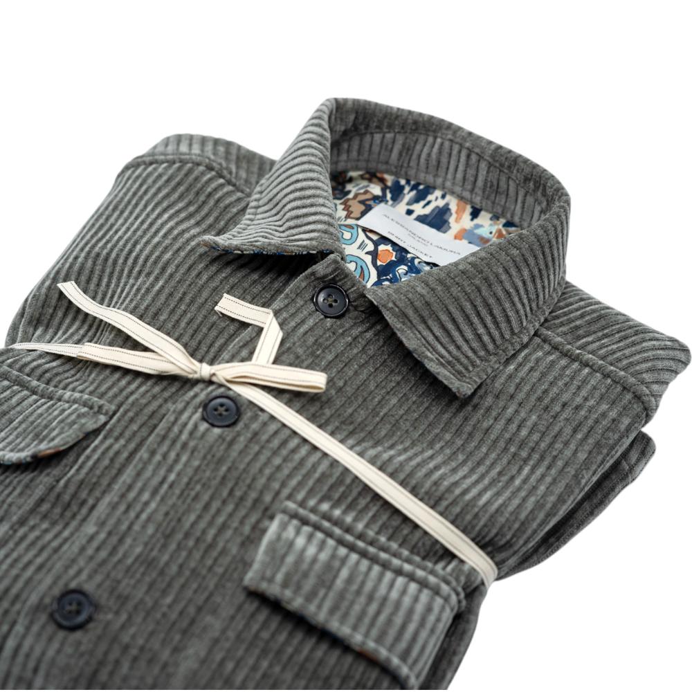 Alessandro Lamura Camicia Overshirt Grigia a Coste Negozio