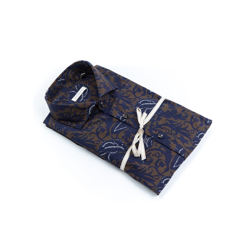 Alessandro Lamura Camicia Di Cotone Digital Print – Collo francese
