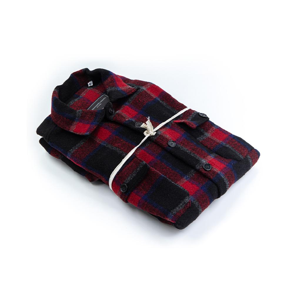Alessandro Lamura Camicia Overshirt a Quadri – Collo Italiano Qualità