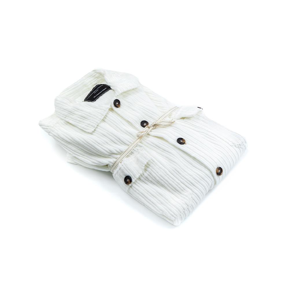 Alessandro Lamura Camicia Overshirt a righe di velluto – Collo Italiano Pezzi Unici