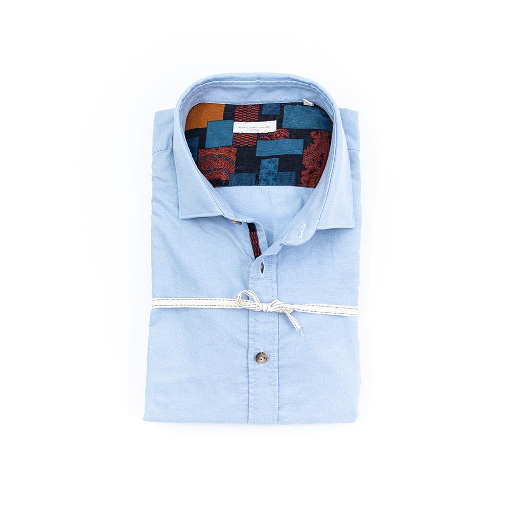 Alessandro Lamura Camicia Oxford con Contrasti – Collo Italiano Qualità Garantita