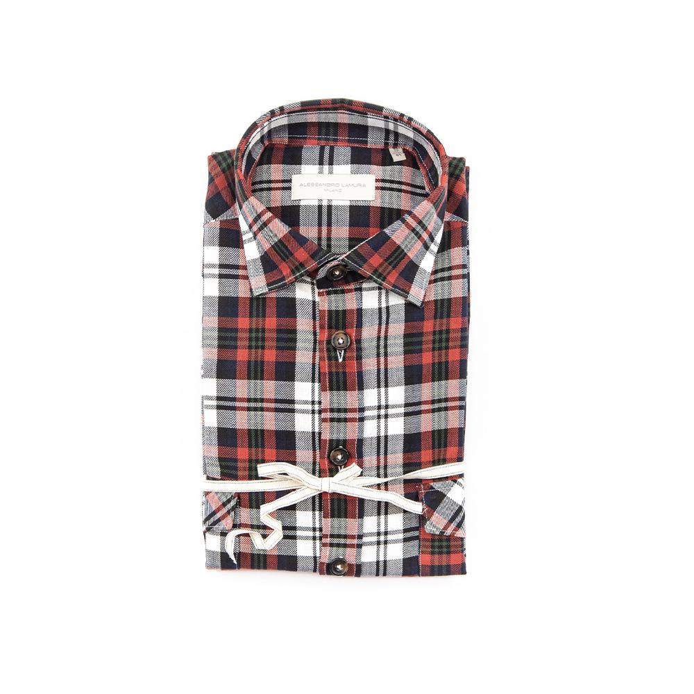 Alessandro Lamura Camicia Overshirt Quadri – Collo Italiano Offerta