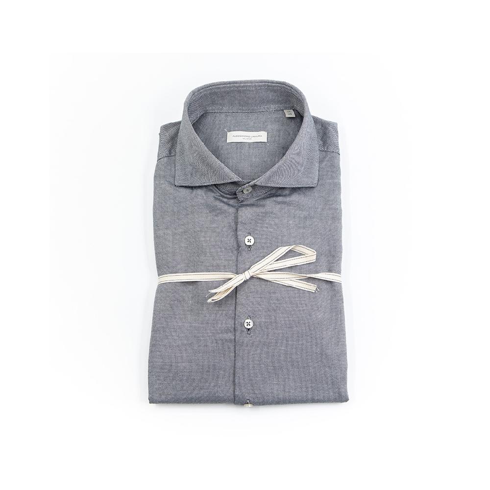 Alessandro Lamura Camicia In Velluto – 100%Cotone – Collo Francese In Vendita