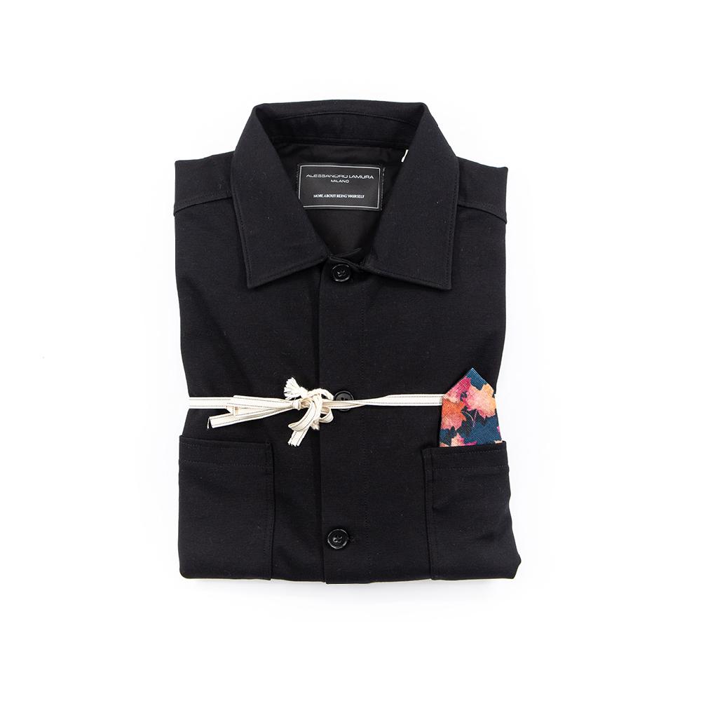 Alessandro Lamura Camicia Overshirt Strech – Collo Italiano Vendita Calda