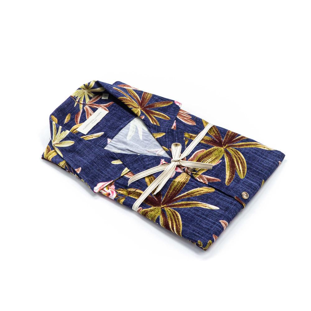 Alessandro Lamura Camicia Collo Hawaii Fantasia Floreale Nuovo