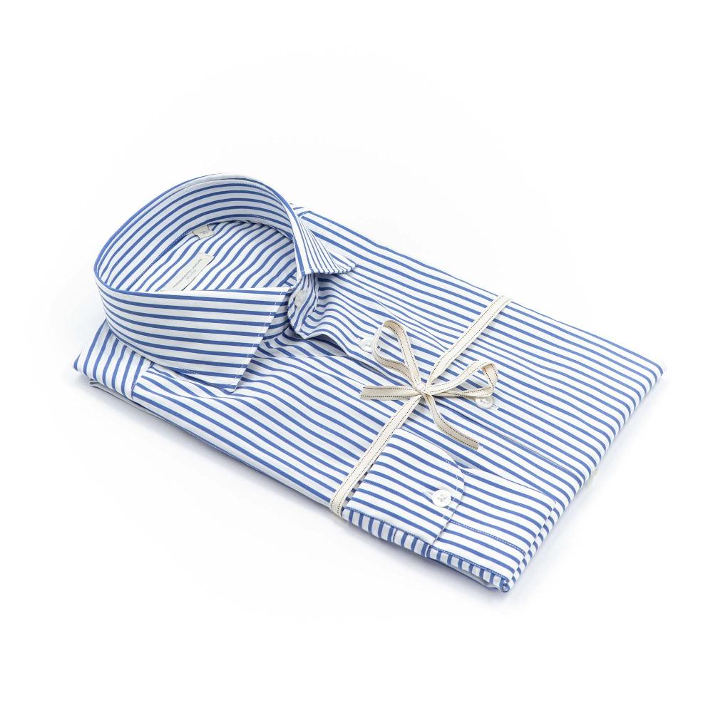 Alessandro Lamura Camicia Rigata Collo Francese Negozio